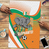 Ivory Coast Football Puzzle 2026 Allez Les Elephants Cute Mascot - Wonder Print Shop