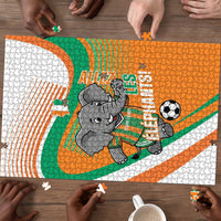 Ivory Coast Football Puzzle 2026 Allez Les Elephants Cute Mascot - Wonder Print Shop