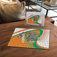 Ivory Coast Football Puzzle 2026 Allez Les Elephants Cute Mascot - Wonder Print Shop