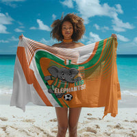 Ivory Coast Football Sarong 2026 Allez Les Elephants Cute Mascot - Wonder Print Shop