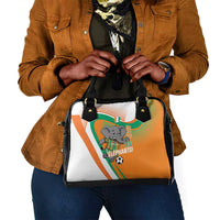 Ivory Coast Football Shoulder Handbag 2026 Allez Les Elephants Cute Mascot - Wonder Print Shop