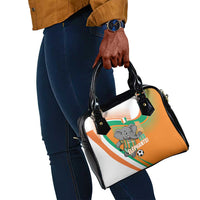 Ivory Coast Football Shoulder Handbag 2026 Allez Les Elephants Cute Mascot - Wonder Print Shop