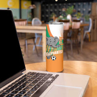 Custom Ivory Coast Football Skinny Tumbler 2026 Allez Les Elephants Cute Mascot - Wonder Print Shop