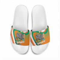 Ivory Coast Football Slide Sandals 2026 Allez Les Elephants Cute Mascot - Wonder Print Shop