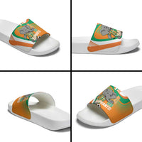 Ivory Coast Football Slide Sandals 2026 Allez Les Elephants Cute Mascot - Wonder Print Shop