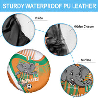 Ivory Coast Football Spare Tire Cover 2026 Allez Les Elephants Cute Mascot - Wonder Print Shop