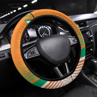 Ivory Coast Football Steering Wheel Cover 2026 Allez Les Elephants Cute Mascot - Wonder Print Shop