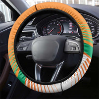 Ivory Coast Football Steering Wheel Cover 2026 Allez Les Elephants Cute Mascot - Wonder Print Shop