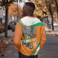 Custom Ivory Coast Football Sweatshirt 2026 Allez Les Elephants Cute Mascot - Wonder Print Shop