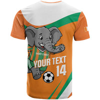 Custom Ivory Coast Football T shirt 2026 Allez Les Elephants Cute Mascot LT14