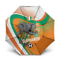 Ivory Coast Football Umbrella 2026 Allez Les Elephants Cute Mascot - Wonder Print Shop