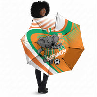 Ivory Coast Football Umbrella 2026 Allez Les Elephants Cute Mascot - Wonder Print Shop