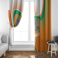 Ivory Coast Football Window Curtain 2026 Allez Les Elephants Cute Mascot - Wonder Print Shop