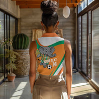 Custom Ivory Coast Football Women Sleeveless Polo Shirt 2026 Allez Les Elephants Cute Mascot - Wonder Print Shop