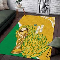 South Africa Soccer Area Rug 2026 Bafana Bafana Go Boys Protea - Wonder Print Shop