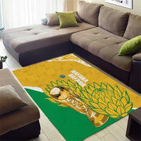 South Africa Soccer Area Rug 2026 Bafana Bafana Go Boys Protea - Wonder Print Shop