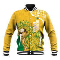Custom South Africa Soccer Baseball Jacket 2026 Bafana Bafana Go Boys Protea - Wonder Print Shop