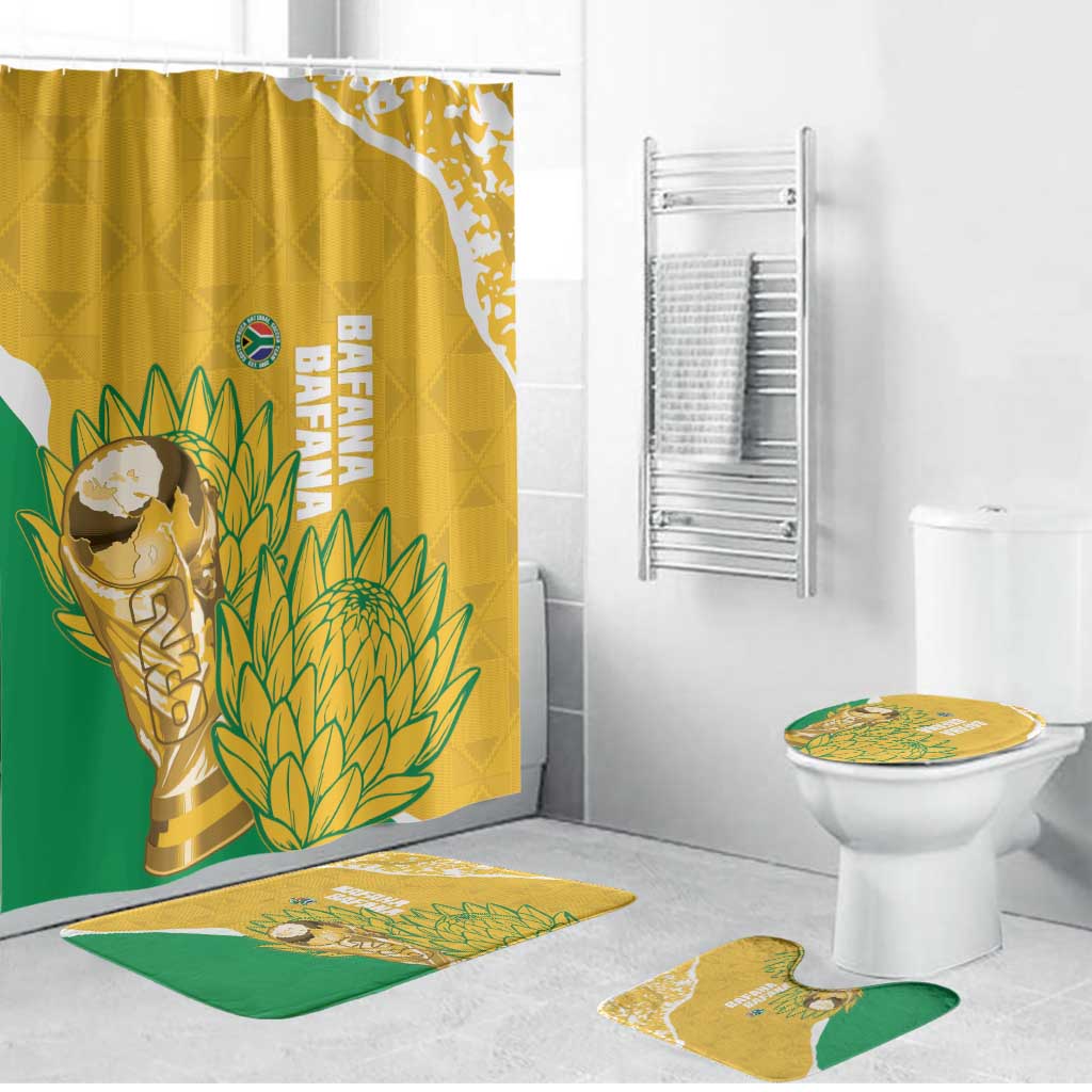 South Africa Soccer Bathroom Set 2026 Bafana Bafana Go Boys Protea - Wonder Print Shop