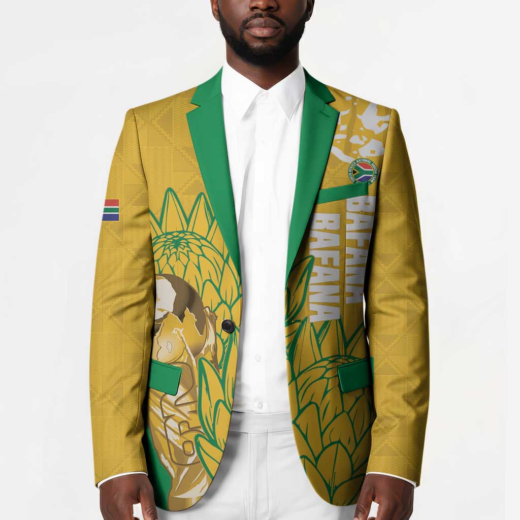 Custom South Africa Soccer Blazer 2026 Bafana Bafana Go Boys Protea - Wonder Print Shop