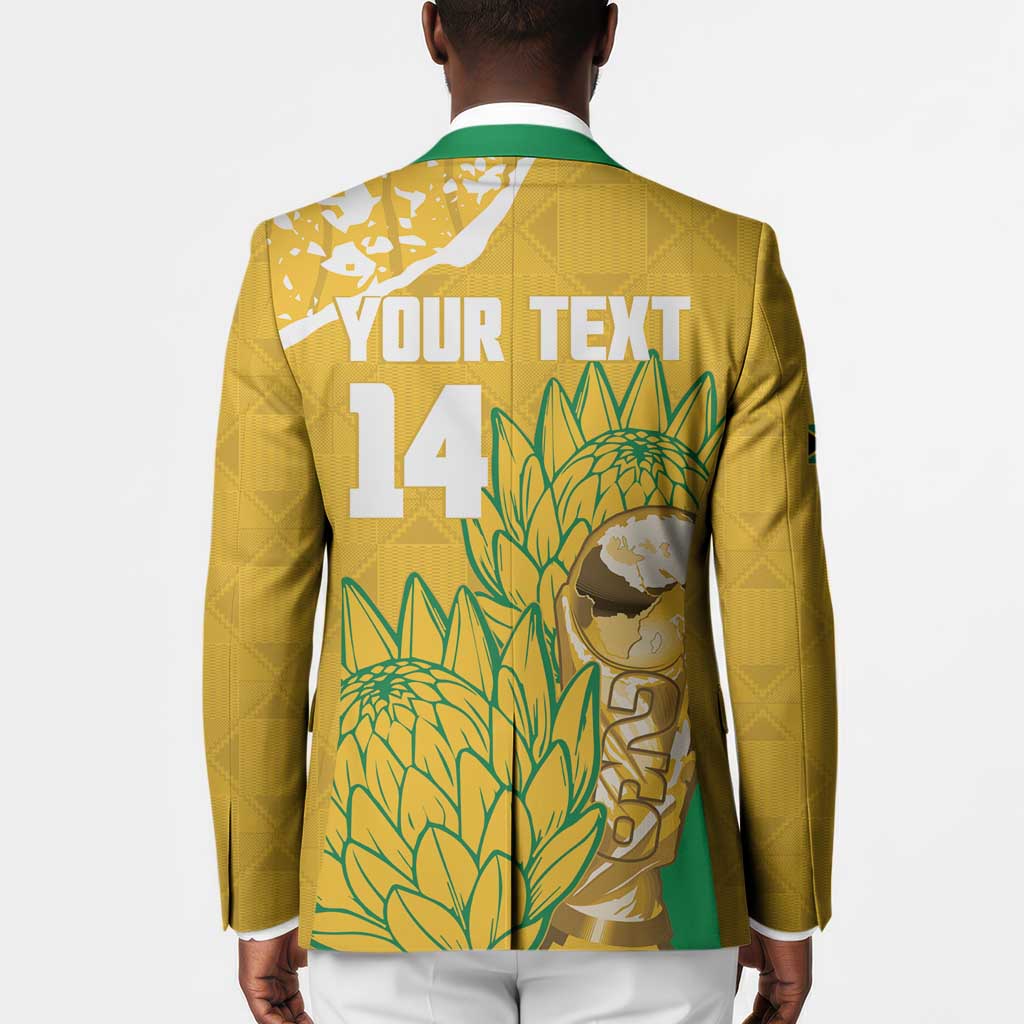 Custom South Africa Soccer Blazer 2026 Bafana Bafana Go Boys Protea - Wonder Print Shop