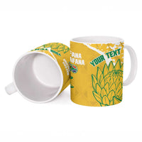 Custom South Africa Soccer Ceramic Mug 2026 Bafana Bafana Go Boys Protea - Wonder Print Shop