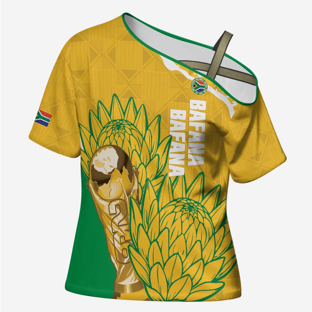 Custom South Africa Soccer Cross Shoulder Shirt 2026 Bafana Bafana Go Boys Protea - Wonder Print Shop