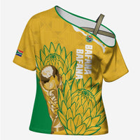 Custom South Africa Soccer Cross Shoulder Shirt 2026 Bafana Bafana Go Boys Protea - Wonder Print Shop