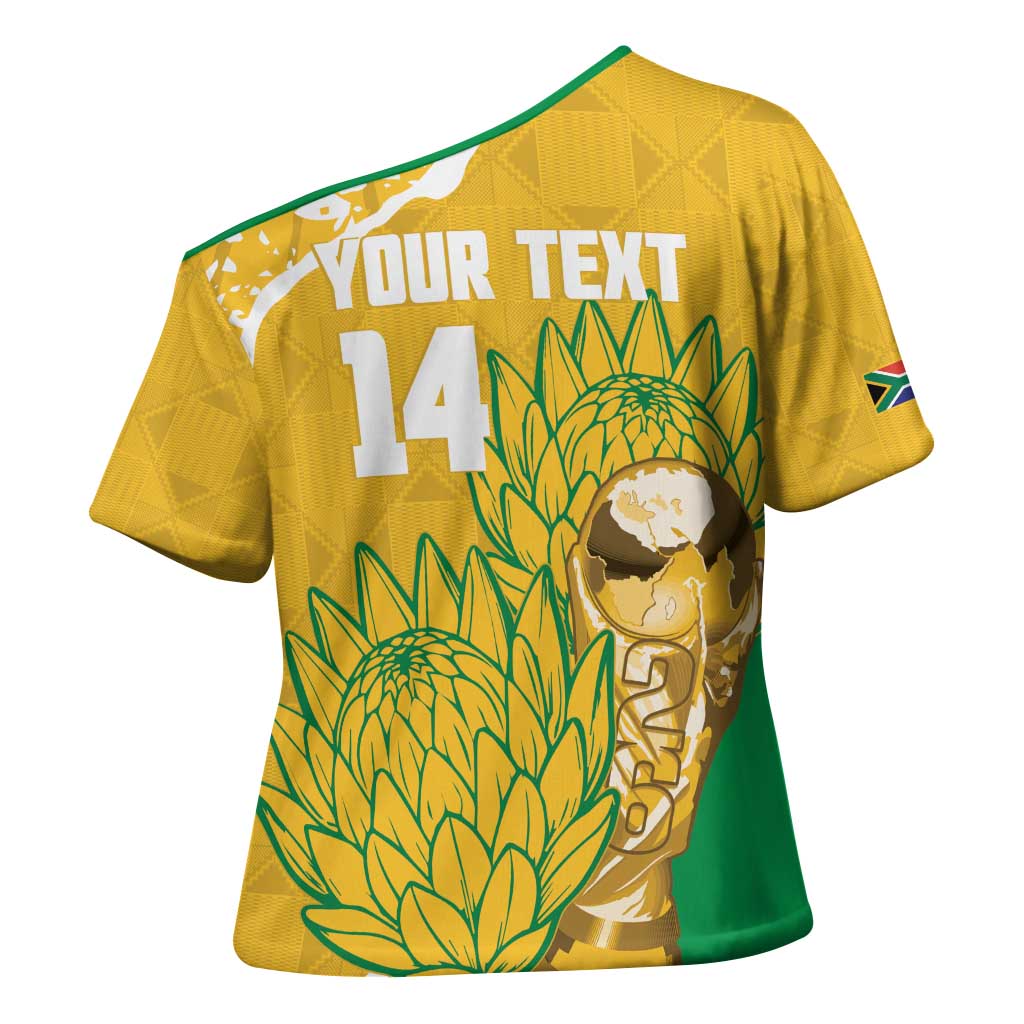 Custom South Africa Soccer Cross Shoulder Shirt 2026 Bafana Bafana Go Boys Protea - Wonder Print Shop