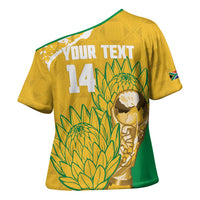 Custom South Africa Soccer Cross Shoulder Shirt 2026 Bafana Bafana Go Boys Protea - Wonder Print Shop