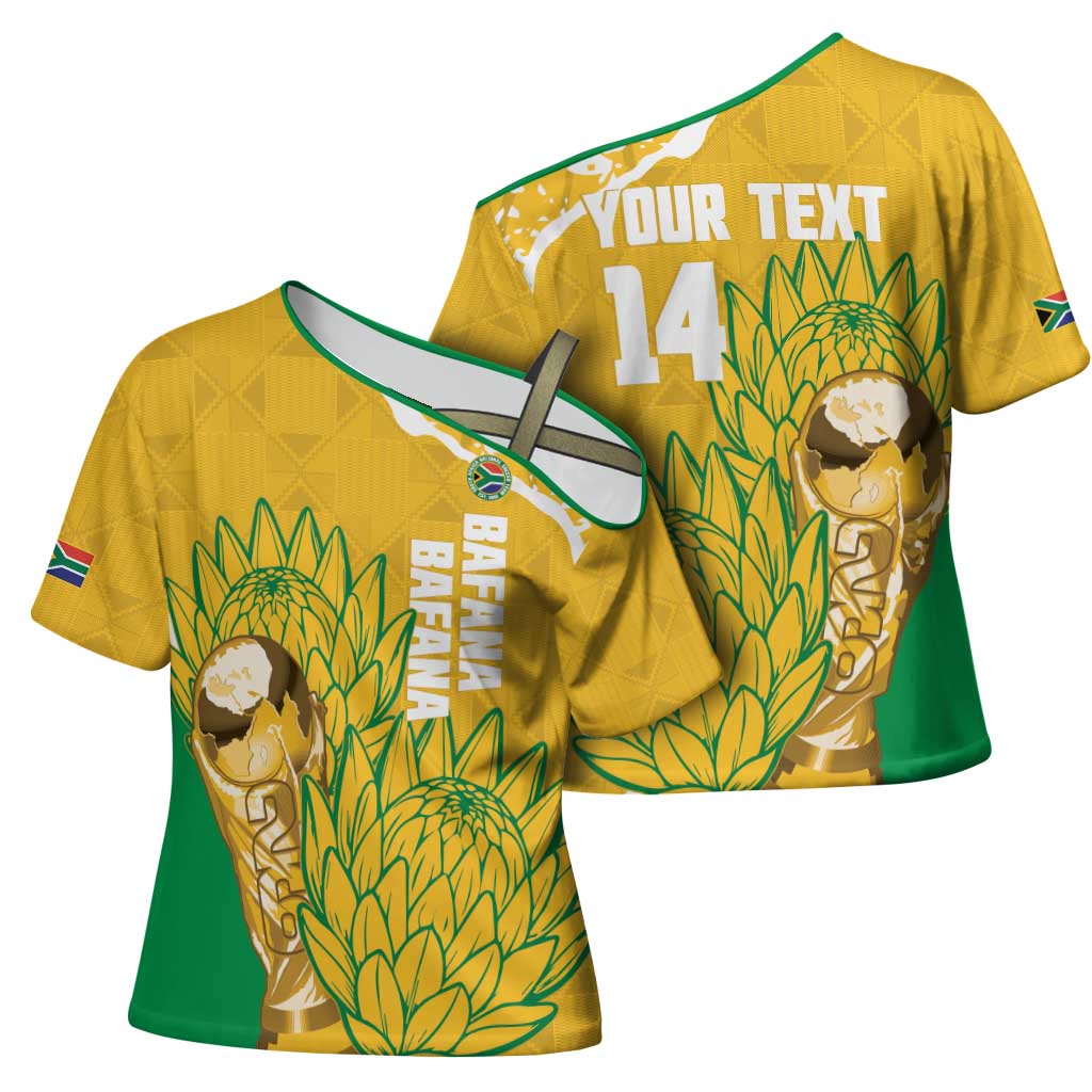 Custom South Africa Soccer Cross Shoulder Shirt 2026 Bafana Bafana Go Boys Protea - Wonder Print Shop