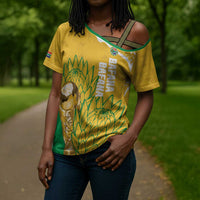 Custom South Africa Soccer Cross Shoulder Shirt 2026 Bafana Bafana Go Boys Protea - Wonder Print Shop