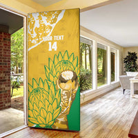 Custom South Africa Soccer Door Cover 2026 Bafana Bafana Go Boys Protea - Wonder Print Shop