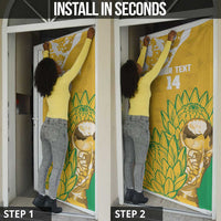 Custom South Africa Soccer Door Cover 2026 Bafana Bafana Go Boys Protea - Wonder Print Shop