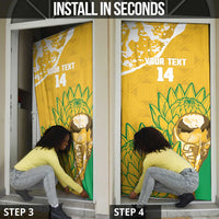 Custom South Africa Soccer Door Cover 2026 Bafana Bafana Go Boys Protea - Wonder Print Shop