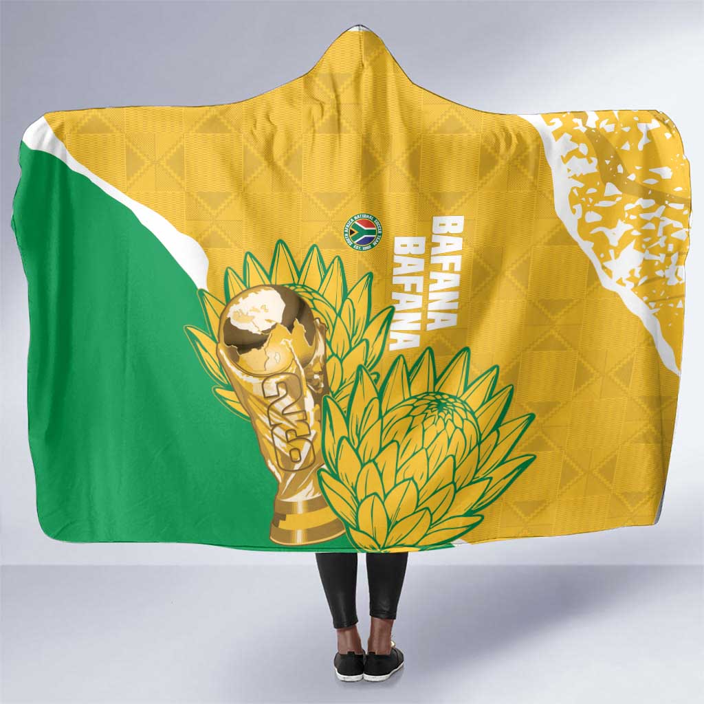 South Africa Soccer Hooded Blanket 2026 Bafana Bafana Go Boys Protea - Wonder Print Shop