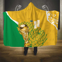 South Africa Soccer Hooded Blanket 2026 Bafana Bafana Go Boys Protea - Wonder Print Shop