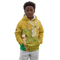 Custom South Africa Soccer Kid Hoodie 2026 Bafana Bafana Go Boys Protea - Wonder Print Shop