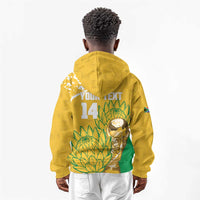 Custom South Africa Soccer Kid Hoodie 2026 Bafana Bafana Go Boys Protea - Wonder Print Shop