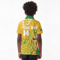 Custom South Africa Soccer Kid Polo Shirt 2026 Bafana Bafana Go Boys Protea LT14