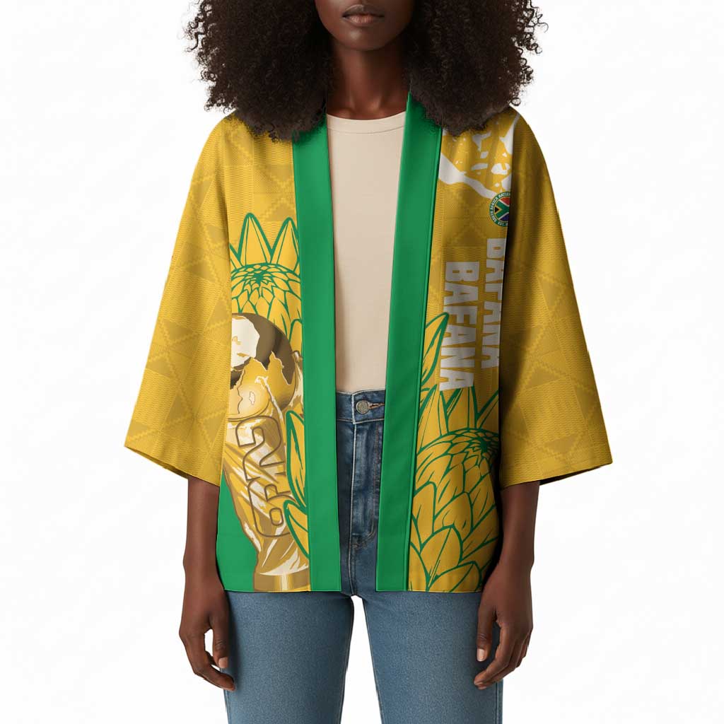 Custom South Africa Soccer Kimono 2026 Bafana Bafana Go Boys Protea - Wonder Print Shop