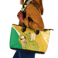 South Africa Soccer Leather Tote Bag 2026 Bafana Bafana Go Boys Protea - Wonder Print Shop