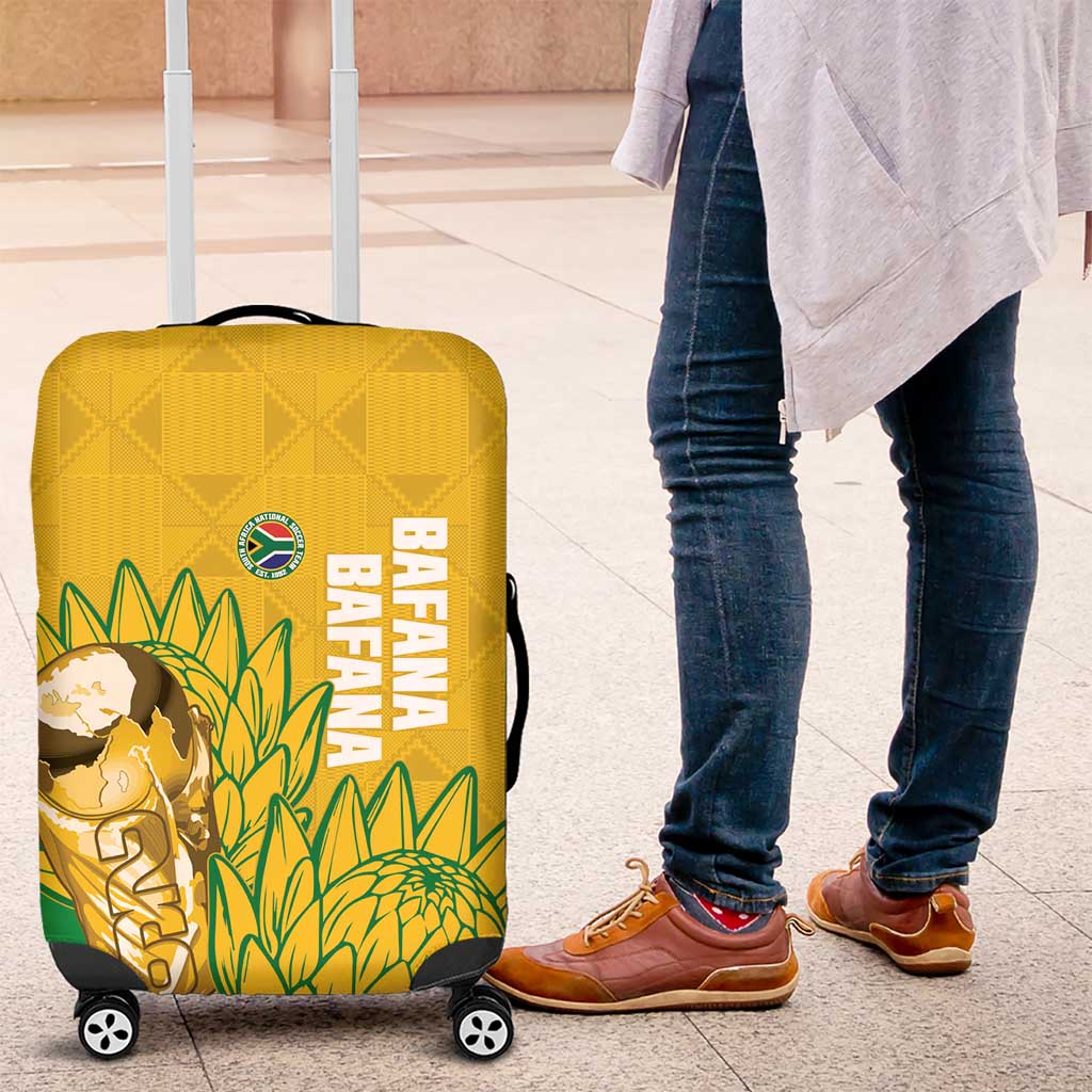 South Africa Soccer Luggage Cover 2026 Bafana Bafana Go Boys Protea - Wonder Print Shop