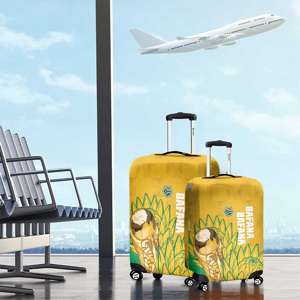 South Africa Soccer Luggage Cover 2026 Bafana Bafana Go Boys Protea - Wonder Print Shop