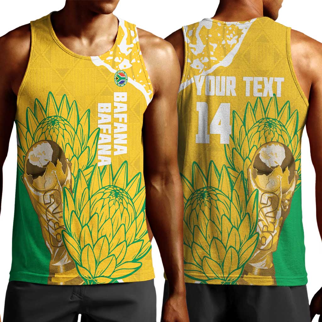 Custom South Africa Soccer Men Tank Top 2026 Bafana Bafana Go Boys Protea - Wonder Print Shop