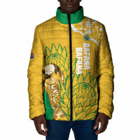 Custom South Africa Soccer Padded Jacket 2026 Bafana Bafana Go Boys Protea - Wonder Print Shop