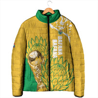Custom South Africa Soccer Padded Jacket 2026 Bafana Bafana Go Boys Protea - Wonder Print Shop