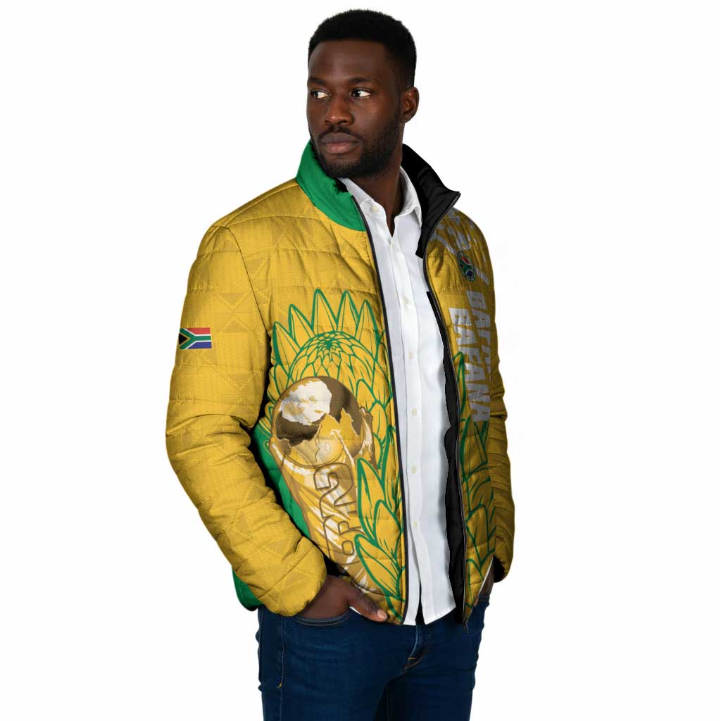 Custom South Africa Soccer Padded Jacket 2026 Bafana Bafana Go Boys Protea - Wonder Print Shop
