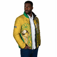 Custom South Africa Soccer Padded Jacket 2026 Bafana Bafana Go Boys Protea - Wonder Print Shop