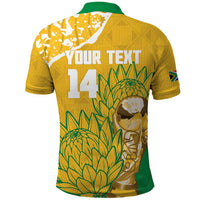 Custom South Africa Soccer Polo Shirt 2026 Bafana Bafana Go Boys Protea LT14