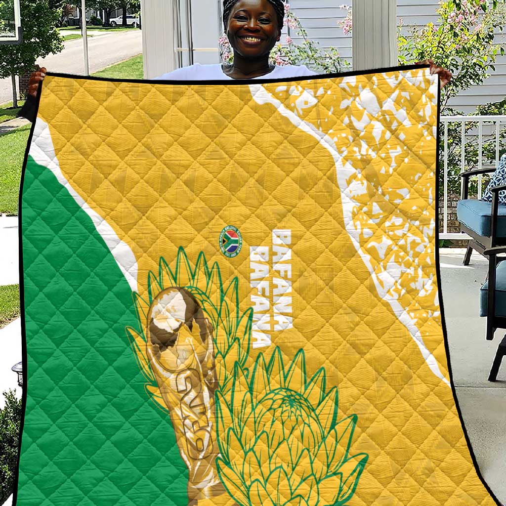South Africa Soccer Quilt 2026 Bafana Bafana Go Boys Protea - Wonder Print Shop